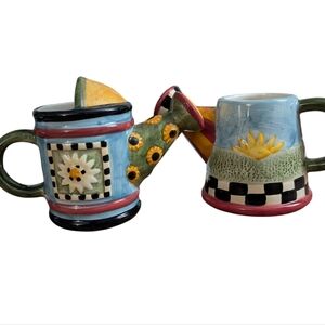 Debbie Mumm Sakura VINTAGE Ceramic Watering Cans